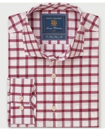 Brook Taverner Grid Check Long Sleeve Shirt