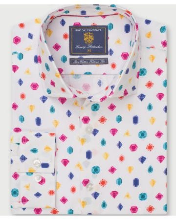 Brook Taverner Harlequin Check Long Sleeve Shirt