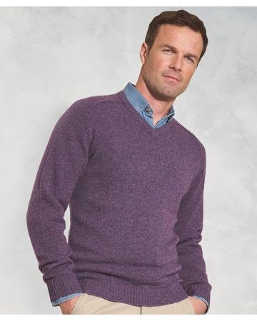 Brook Taverner Lambswool V Neck 7gg