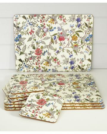 8-Piece Floral Coaster / Table Mat Set