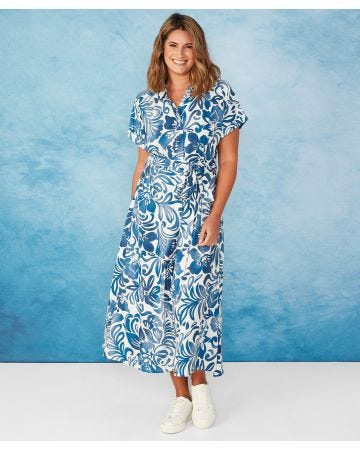 First Avenue - Relaxed Print Shirt Dress