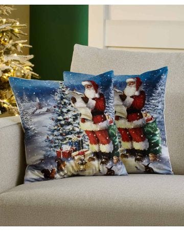Pack of 2 Santa Cushion Covers