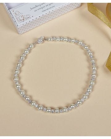 Equilibrium Pearl Shamballa Necklace