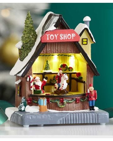 Lit Christmas Toy Shop