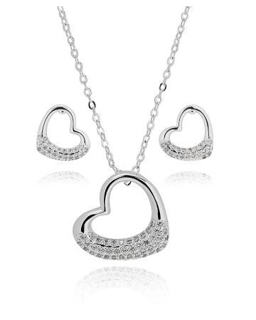 Heart Necklace and Earring Set