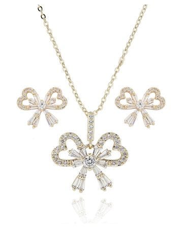 Bow necklace & Earring Set