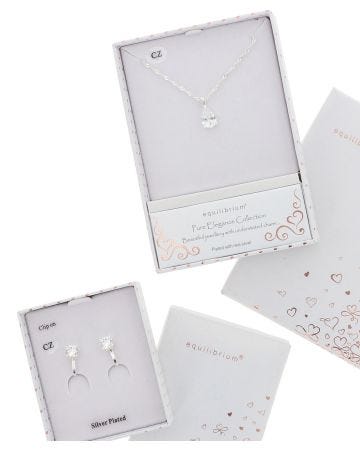 Clip On Earrings and Necklace Set