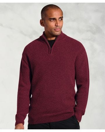 Brook Taverner Moss Stitch 1/4 Zip Top