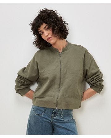 Apricot Bomber Jacket