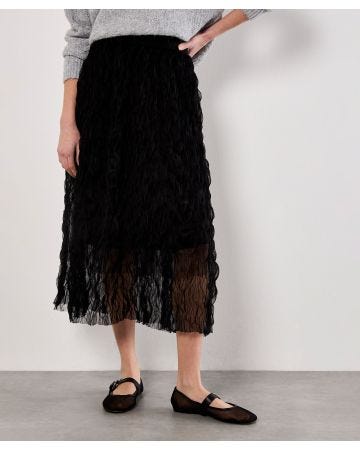 Apricot Tulle Midi Ski