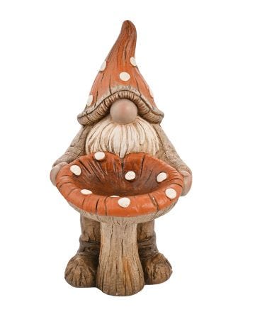 Widdop Country Living Gnome And Toadstool Birdfeeder