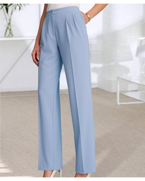 Wide-Leg Crêpe Trousers