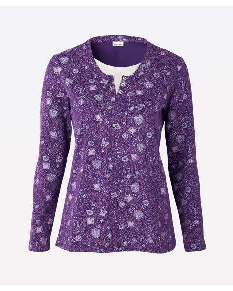 Printed Mock 2-in-1 Top