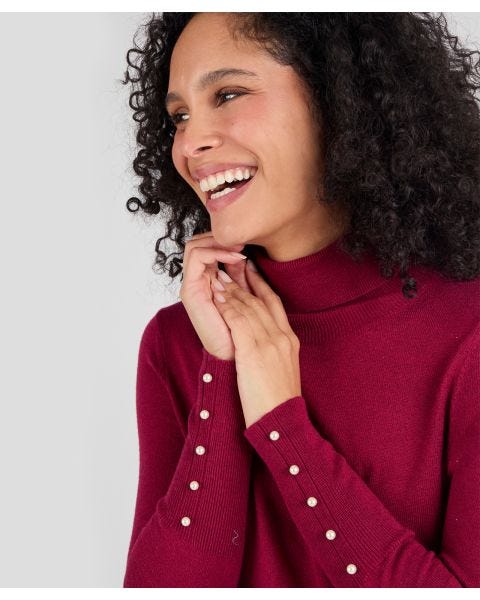 Skin Soft Button Sweater