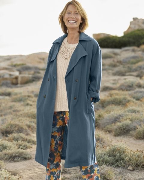 Viscose Trench Coat