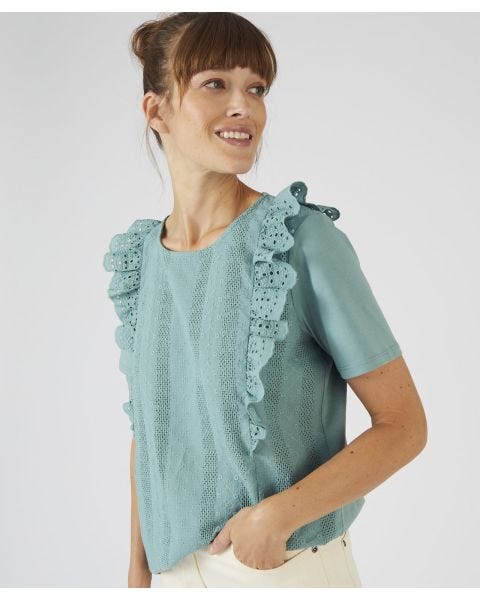 Frill Trim T-shirt
