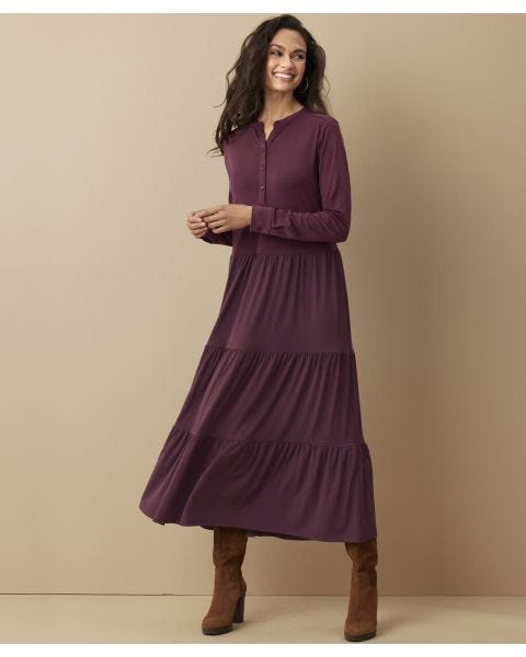 Jersey Tiered Dress