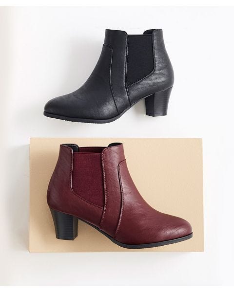 Cushion-walk Heeled Ankle Boots