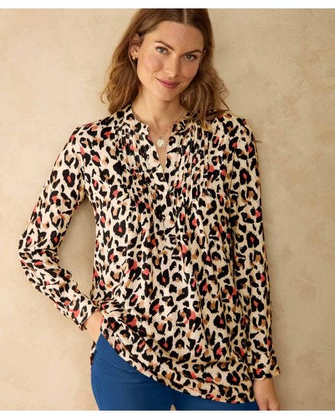 Animal Print Tunic Blouse