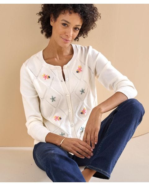 Embroidered Cardigan