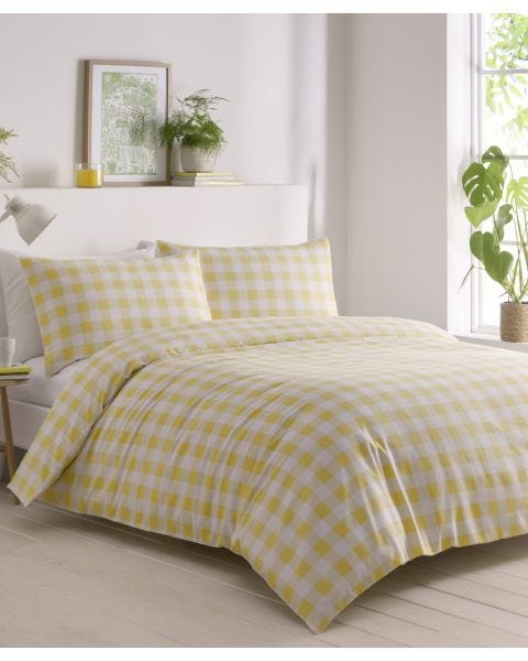 Gingham Cotton Blend Duvet Set