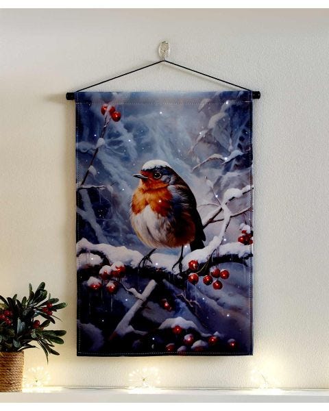 Lit Winter Robin