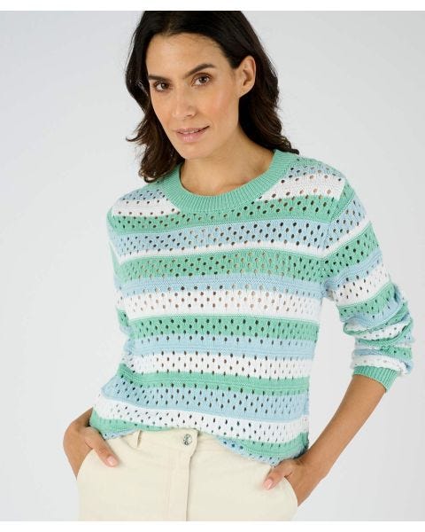 Pointelle Stripe Jumper