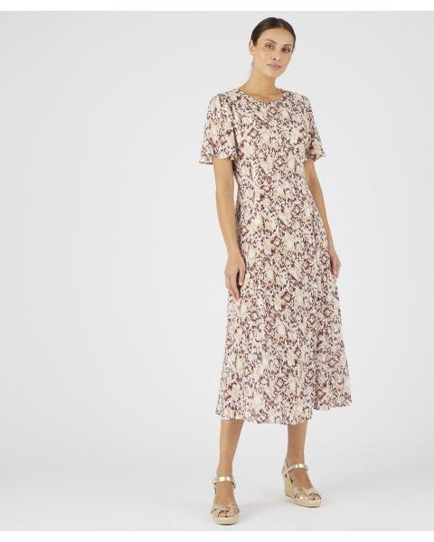 Crinkle Printed Dress