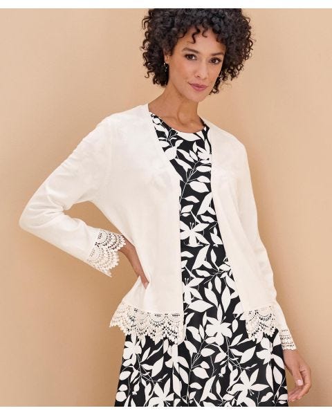 Lace Trim Cardigan