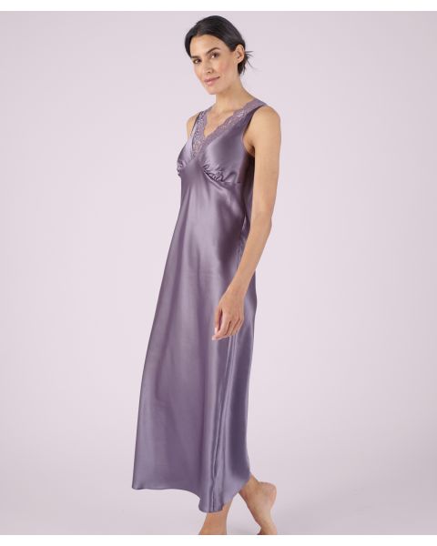 Satin Lace Trim Nightdress