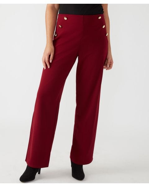 First Avenue Wide Leg Jersey Trousers