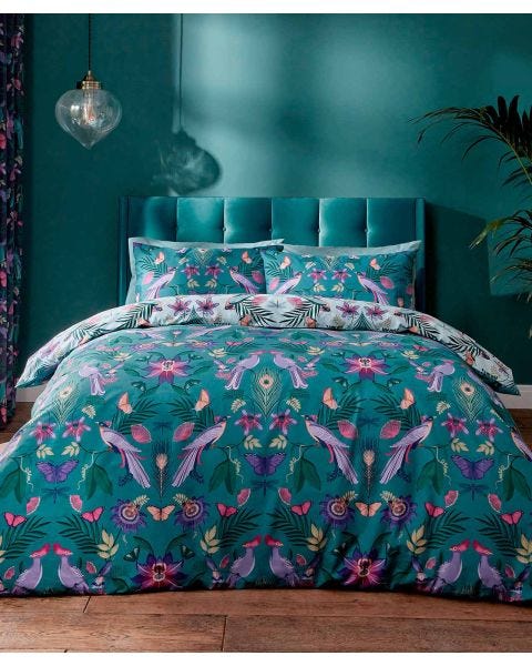 Mya Tropical Birds Reversible Duvet Set