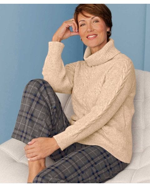 Thermolactyl Cable Roll Neck Jumper