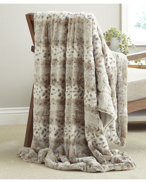 Pack of 2 Faux-fur Throws