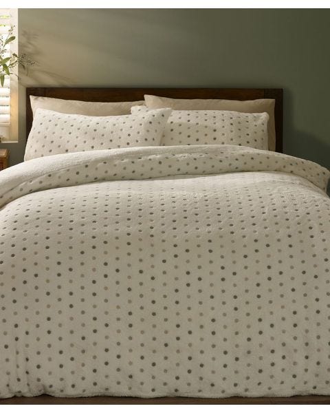 Catherine Lansfield Cosy Spot Fleece Duvet Set