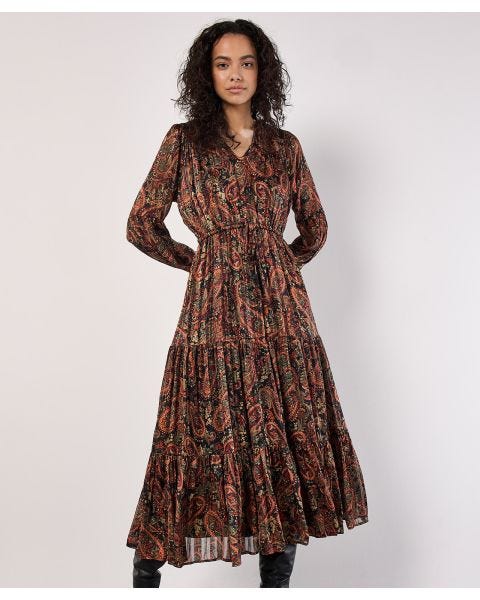 Apricot Midaxi Dress