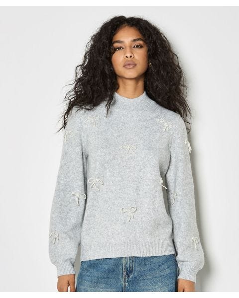 Apricot Bow Detail Jumper