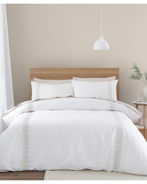 Bianca Embroidery Leaf Duvet Set