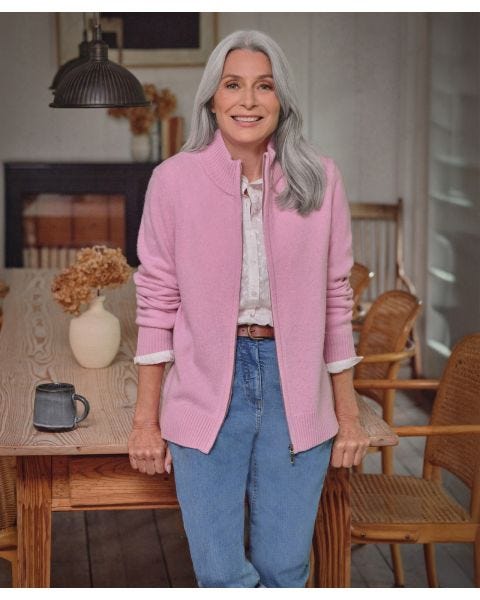 WoolOvers Wool Zip Through Cardigan